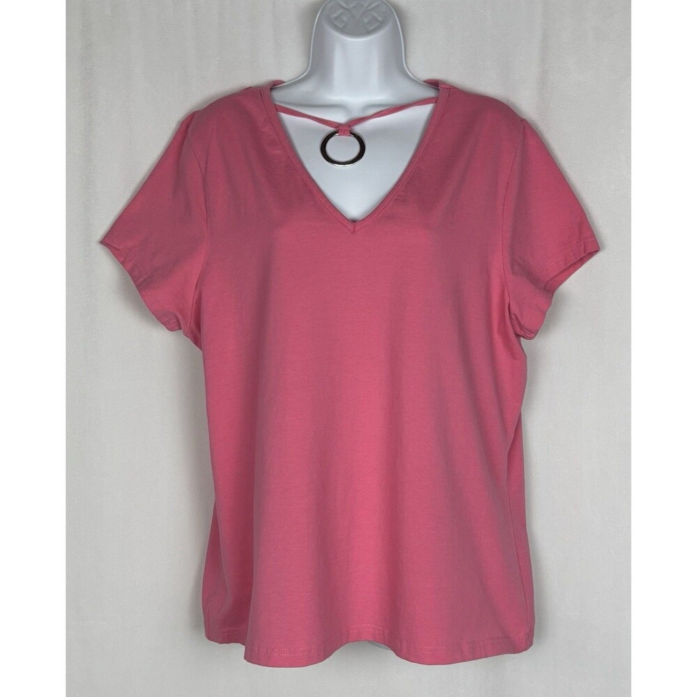 Vintage Fashion Bug Women’s Size 14/16 W Pink Short Sleeve Tee